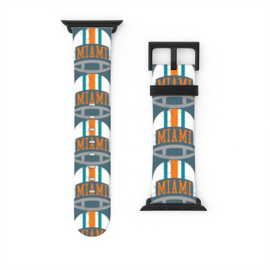 Discover Miami Retro Helmet - Aqua - Dolphins - Watch Bands For Apple Watch