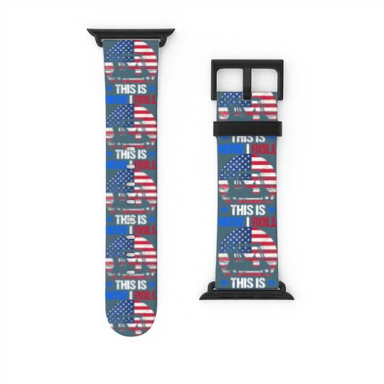 Discover Golf Cart This Is How I Roll USA Flag Golfer 4th Of July Watch Bands For Apple Watch