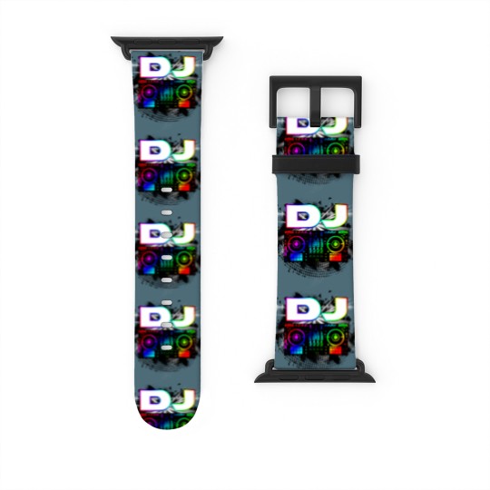 Discover Dj Music Lover Music Player Sound Cool Funny Gift Watch Bands For Apple Watch