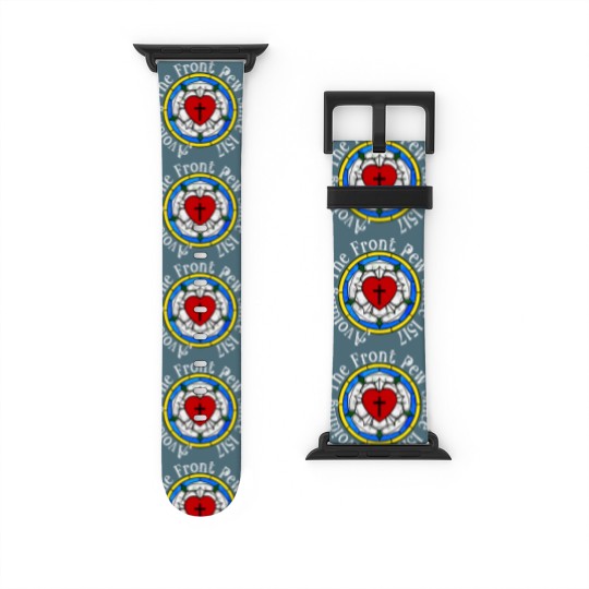 Discover Funny Martin Luther Rose 1517 For Lutheran Confirm Watch Bands For Apple Watch