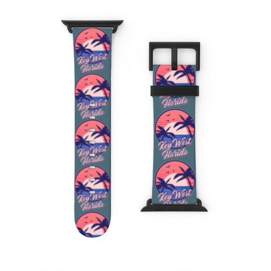 Discover Key West Florida Sunset Beach Summer Seawaves Watch Bands For Apple Watch