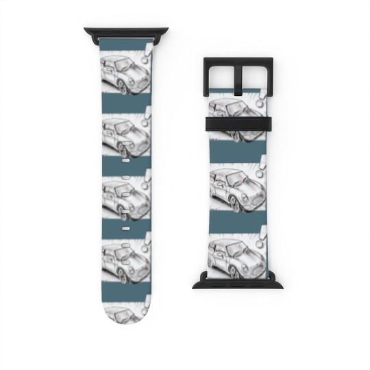 Discover Mini Cooper pencil sketch - Mini Cooper - Watch Bands For Apple Watch