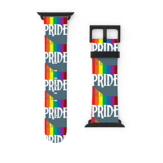 Discover LGBT Pride Rainbow Cool Statement Gift Watch Bands For Apple Watch