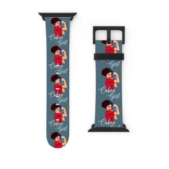 Discover Cuban Girl, Cubana Flag Cuban Girl Watch Bands For Apple Watch
