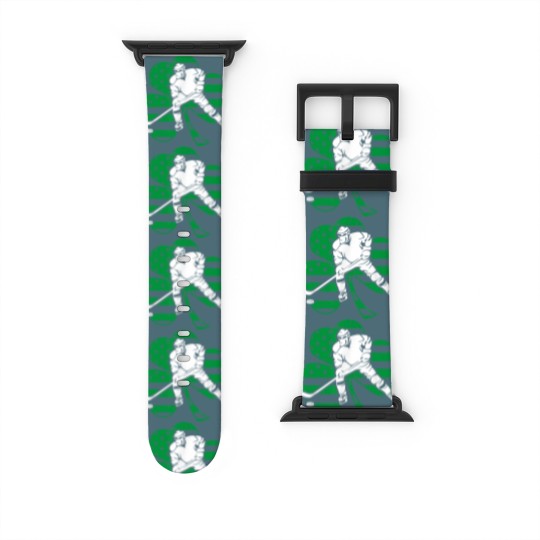 Discover Irish Hockey Player Shamrock St Patrick's Day Watch Bands For Apple Watch