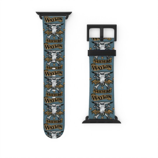 Discover Waylon Jennings Logo Design Classic Watch Bands For Apple Watch