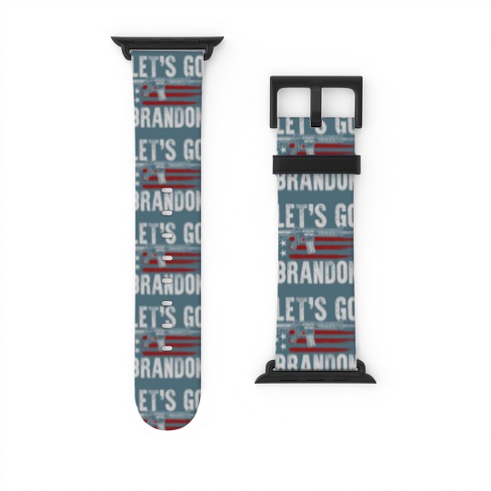 Discover Gun American Flag Patriots Let's Go Brandon  Watch Bands For Apple Watch