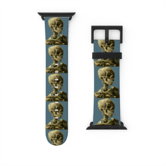 Discover Skull with Burning Cigarette by Vincent van Gogh - Skull - Watch Bands For Apple Watch