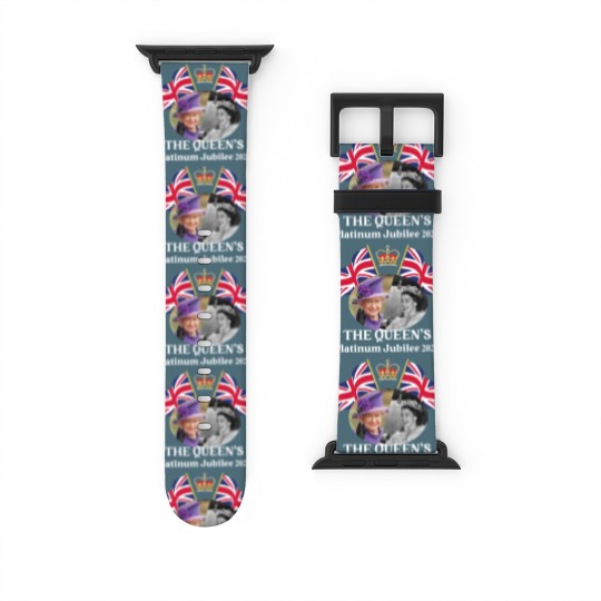 Discover Queen Elizabeth II Platinum Jubilee 2022 CELIBRATION  Emblem Watch Bands For Apple Watch  Union Jack Watch Bands For Apple Watch The Queen's Watch Bands For Apple Watch