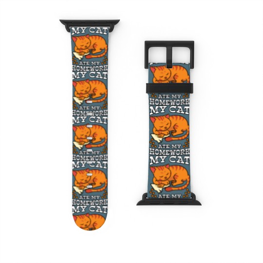 Discover My Cat Ate My Homework Watch Bands For Apple Watch
