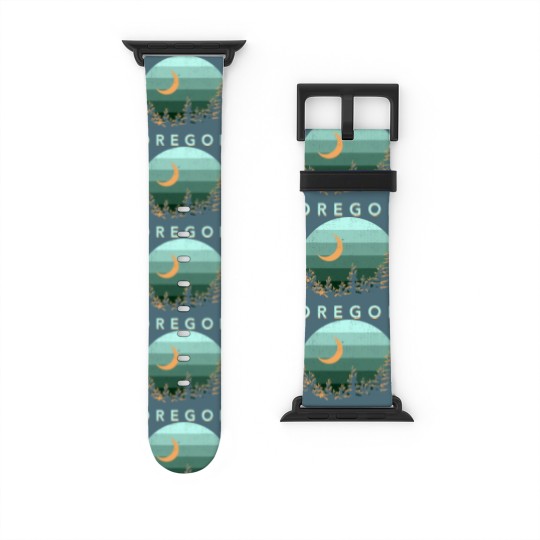 Discover Oregon Vintage Sunset Outdoors Hiking Souvenir Watch Bands For Apple Watch