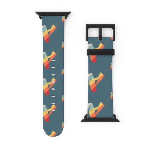 Discover Kite Boarding Kiteboarder Retro Vintage Watch Bands For Apple Watch