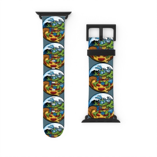 Discover ninja turtles surfing pizza Watch Bands For Apple Watch