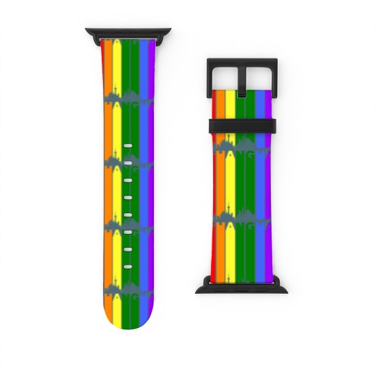 Discover Shanghai China Rainbow LGBT Gay Pride Watch Bands For Apple Watch