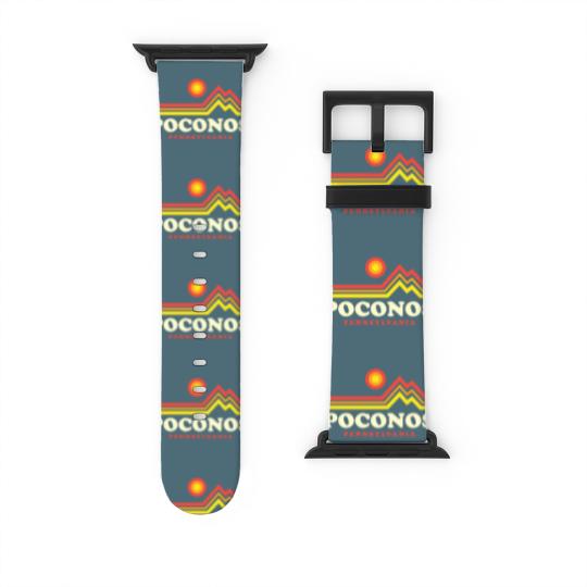 Discover Pocono Mountains Retro Pennsylvania - Poconos - Watch Bands For Apple Watch