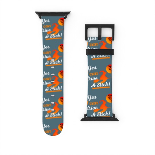 Discover Halloween Witch Broom Yes I Can Drive A Stick Watch Bands For Apple Watch