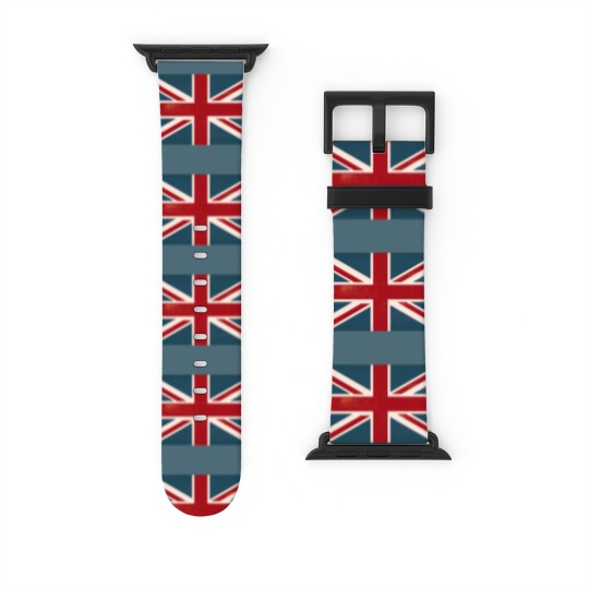 Discover VINTAGE UNION JACK BRITISH FLAG Watch Bands For Apple Watch
