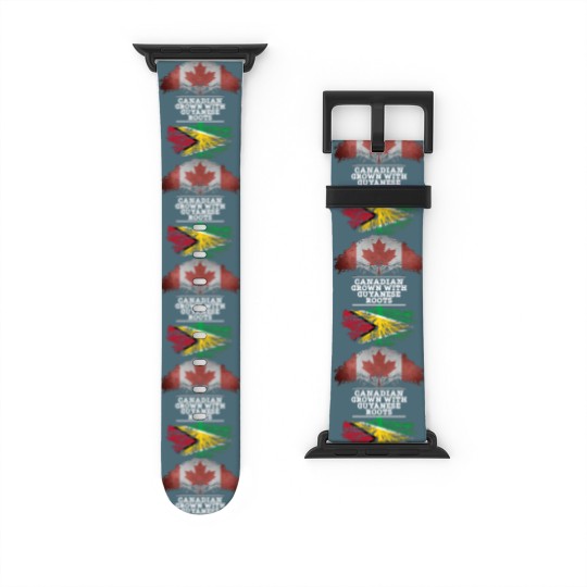 Discover Canadian Grown With Guyanese Roots - Gift for Guyanese With Roots From Guyana - Guyanese - Watch Bands For Apple Watch