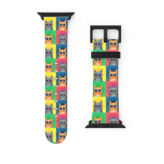 Discover cat pop art Watch Bands For Apple Watch