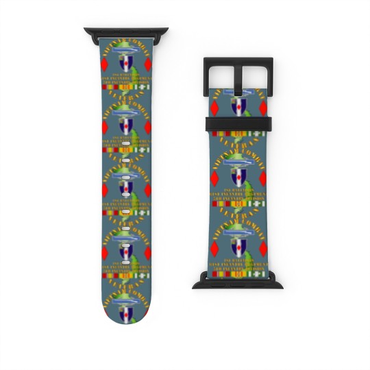 Discover Vietnam Combat Vet - 1st Bn 61st Infantry - 5th Inf Div SSI - Vietnam Combat Vet 1st Bn 61st Infan - Watch Bands For Apple Watch