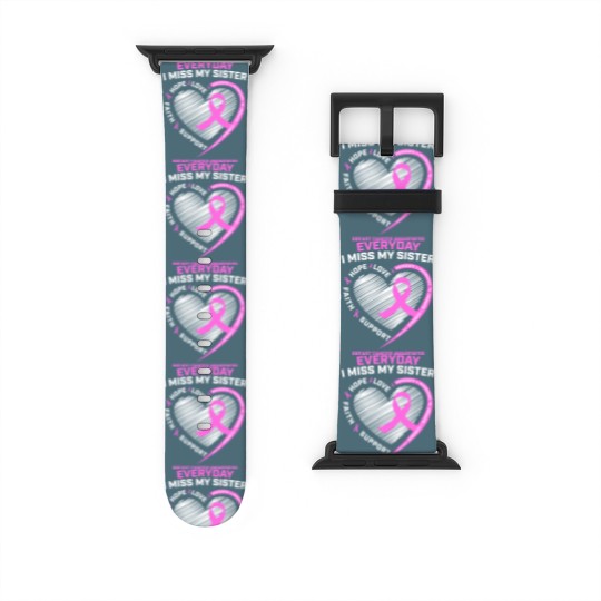 Discover Loving Memory Watch Bands For Apple Watch Sister Breast Cancer Awareness Watch Bands For Apple Watch