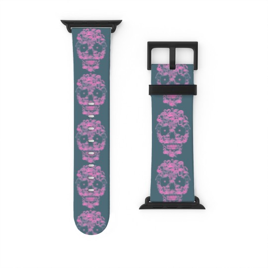 Discover Flamingo Skulls Funny Flamingo Lover Halloween Watch Bands For Apple Watch