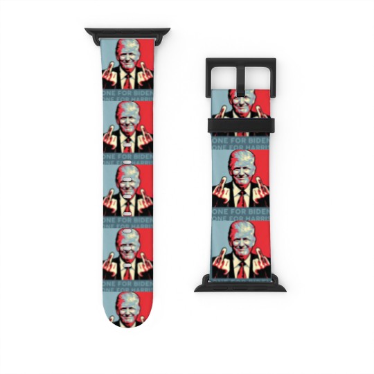 Discover Middle Finger Biden Republican American Flag Watch Bands For Apple Watch