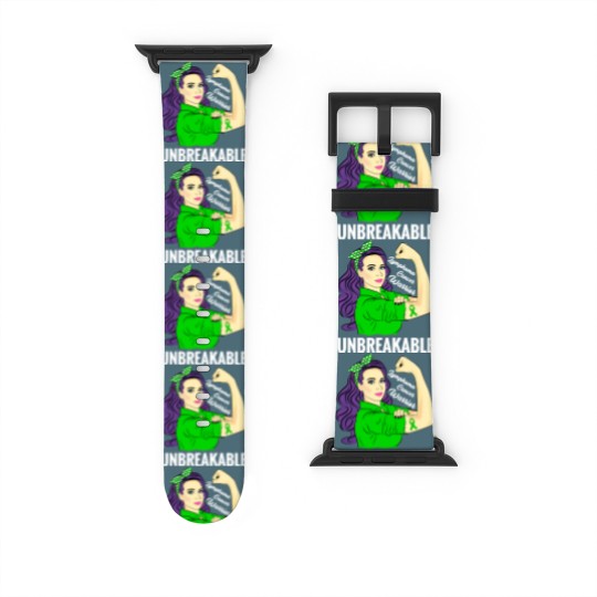 Discover Lymphoma Cancer Awareness Warrior Unbreakable Support - Lymphoma Cancer - Watch Bands For Apple Watch