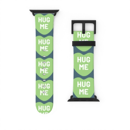 Discover Hug Me Green Candy Heart Watch Bands For Apple Watch