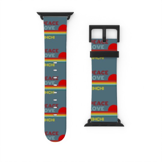 Discover Peace Love Kimchi Retro Vintage Watch Bands For Apple Watch