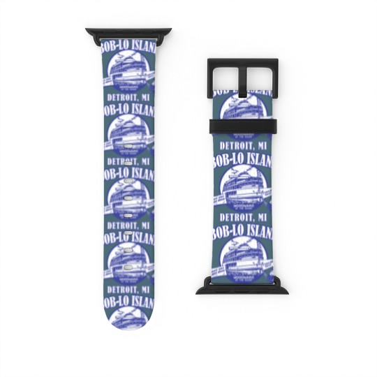 Discover Boblo Island, Detroit MI (vintage distressed look) - Detroit - Watch Bands For Apple Watch