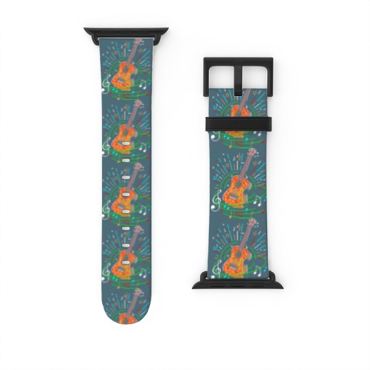 Discover Funny Gift For Family Members Acoustic Guitar Themed Guitar Lovers Guitar Themed Gifts For Men And Women Watch Bands For Apple Watch