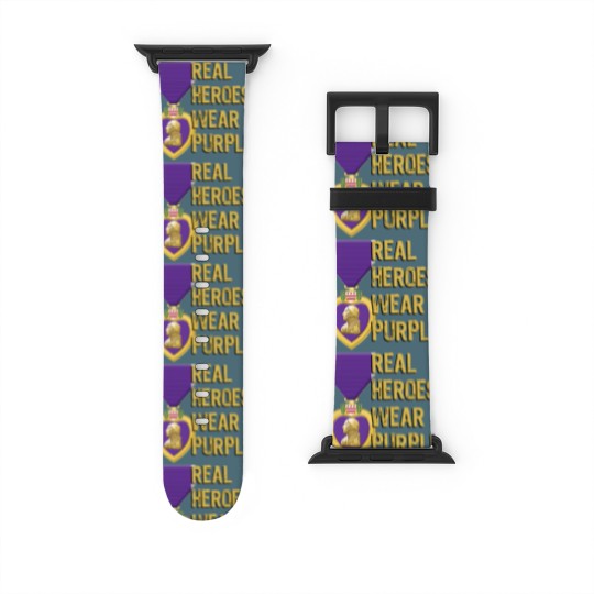 Discover Purple Heart Military Real Heroes Wear Purple Watch Bands For Apple Watch