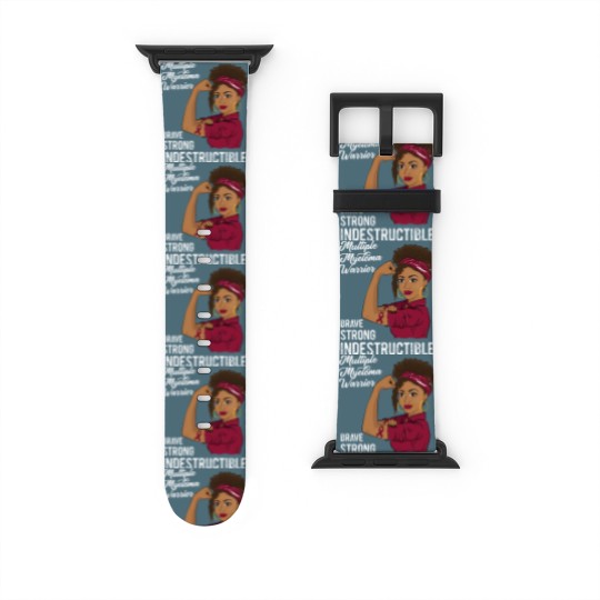 Discover Multiple Myeloma Warrior Indestructible Black Girl Awareness - Multiple Myeloma - Watch Bands For Apple Watch