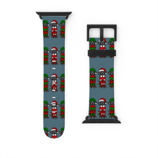 Discover Christmas Three Black Lab Puppies Watch Bands For Apple Watch