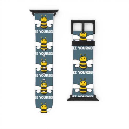 Discover Bee Yourself Love Bees Watch Bands For Apple Watch