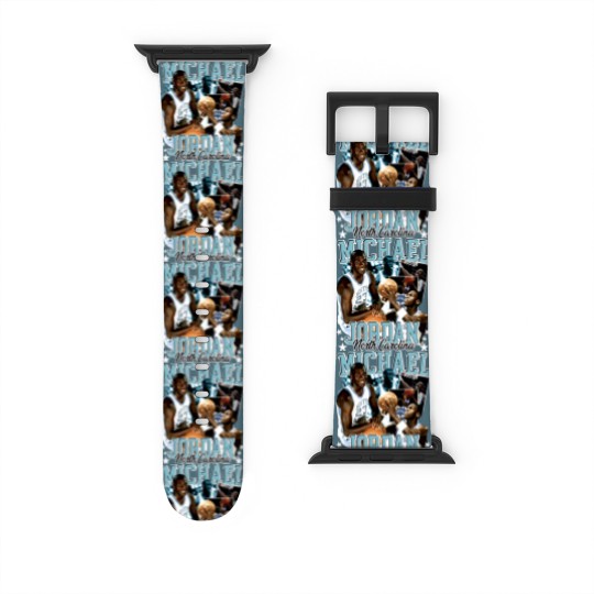 Discover Michael Jordan UNC 90s Style Vintage Bootleg Watch Bands For Apple Watch graphic Watch Bands For Apple Watch