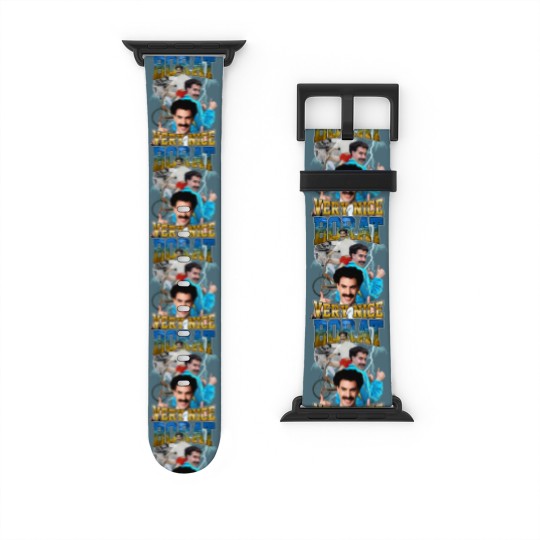 Discover Limited Borat Very Nice Vintage Watch Bands For Apple Watch, Gift For Women and Man Unisex Watch Bands For Apple Watch, Vintage 80s 90s Borat Fan Gift, Borat Watch Bands For Apple Watch