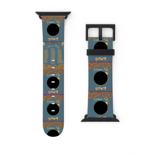 Discover Total Solar Eclipse Watch Bands For Apple Watch April 8th 2024, Rock Concert Tour Watch Bands For Apple Watch with Path of Totality Cities
