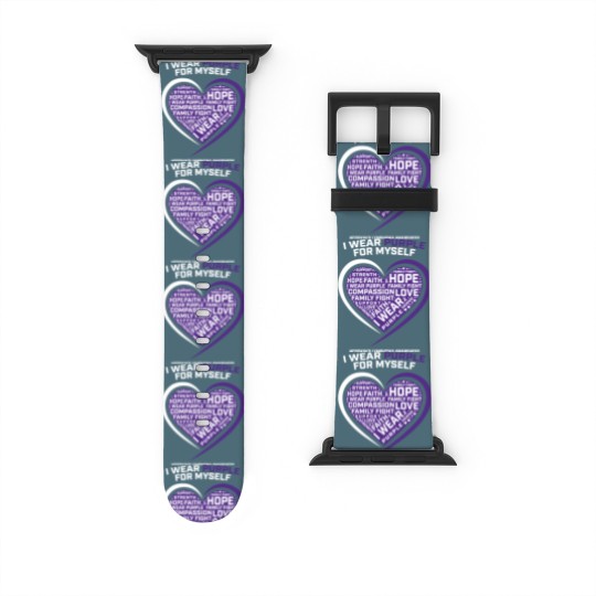 Discover Hodgkin'S Disease Purple Hodgkins Lymphoma Cancer Watch Bands For Apple Watch