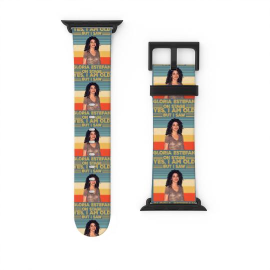 Discover Retro Yes I'm Old But I Saw Gloria Pop Estefan On Stage Essential Watch Bands For Apple Watch