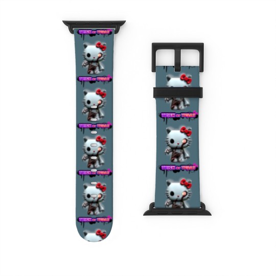 Discover kitty trick or treat Watch Bands For Apple Watch