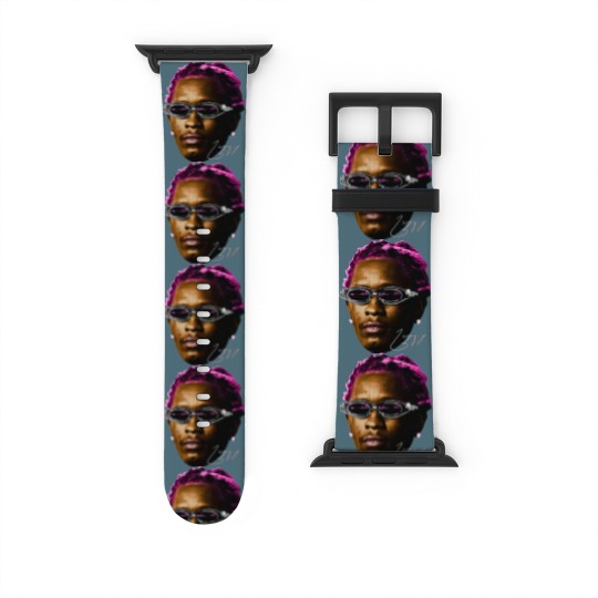 Discover YOUNG THUG Watch Bands For Apple Watch | White Pink Rare Hip Hop Graphic Print