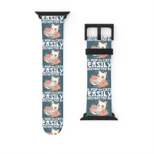 Discover K-Pop Cats Sayings | Korean Pop Cat Pet K Pop Gift Watch Bands For Apple Watch