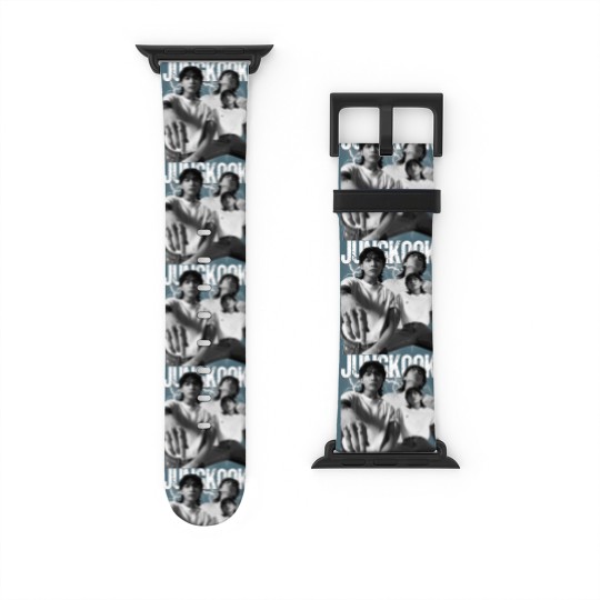 Discover Vintage JungKook 90s Bootleg Watch Bands For Apple Watch, Jungkook Seven BTS Unisex Watch Bands For Apple Watch