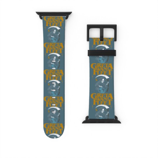Discover Greta Van Fleet Watch Bands For Apple Watch, Retro Greta Van Watch Bands For Apple Watch, Dream In Gold Tour 2023 Watch Bands For Apple Watch