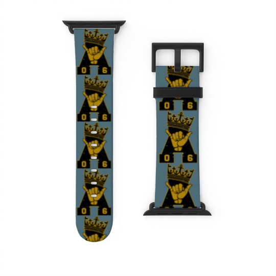 Discover Alpha Fraternity Phi Men'S Alpha Frat 1906 Black G Watch Bands For Apple Watch