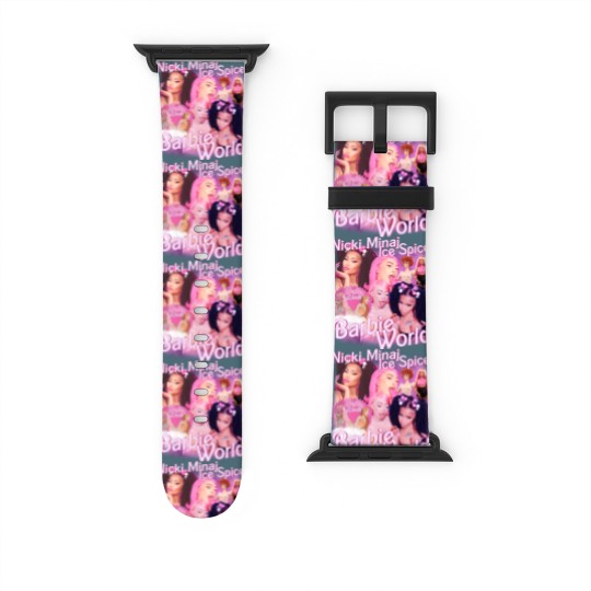 Discover Nicki Minaj x Ice Spice Vintage Rap Watch Bands For Apple Watch, Nicki Minaj x Ice Spice Barbie World Watch Bands For Apple Watch