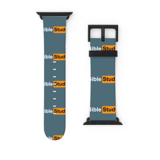 Discover Bible Study Hub Logo Funny Sarcastic Adult Humor Watch Bands For Apple Watch
