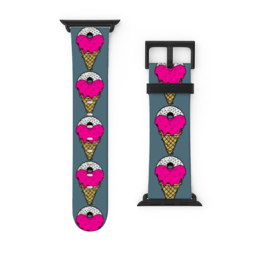 Discover Donut Ice Cream Melting donut ice cream Watch Bands For Apple Watch